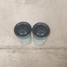 Mabeyn 2 Adet Cam Tuzluk Plastik Kapaklı (Kutuludur) 75 cc