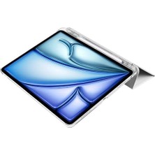 Mabeyn iPad Tablet ile Uyumlu Tablet Kılıfı Smart Cover Uyku Modlu Standlı Arkası Sert Şeffaf Kapak (Siyah, iPad Air 13 2024 /ipad Pro 12.9 2022/2020)