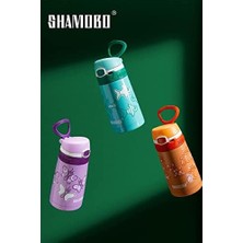 Mabeyn Fiftyfifty Çocuk 350 ml Pipetli Paslanmaz Çelik Termos Bpa Içermez 7 Renk Mavi