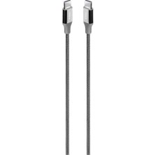 Mabeyn Alumicable Usb-C - Usb-C 200CM 60W Pd/qc Hızlı Şarj/data Kablosu Uzay Grisi