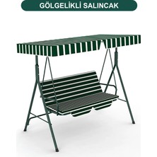 Ege Gölgelikli Bahçe Balkon Teras Salıncak Yeşil