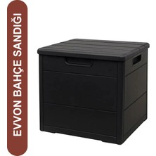 Evvon Plastik Depolama Bahçe Sandığı Çok Amaçlı Bahçe Mobilyası