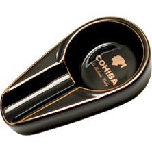 Cohiba Siyah Tek Hazneli Taşınabilir Puro Küllüğü CKL0169