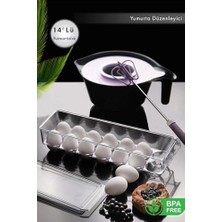 Mabeyn 14'lü Kapaklı Yumurta Saklama Kabı Şeffaf