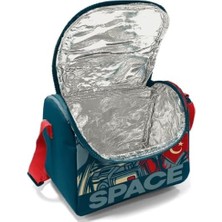 Mabeyn Yeşil Astronot Baskılı Erkek Çocuk Okul Beslenme ve Piknik Çantası