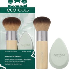 Mabeyn Blend + Blur Makyaj Fırçası ve Sünger Duo, Makyaj Blender Sünger ve Fondöten Fırçası, Sıvı ve Krem Makyaj, Bulut Cildi, Çevre Dostu, Lateks Içermez, Zulüm Içermez, & Vegan, 2 Adet