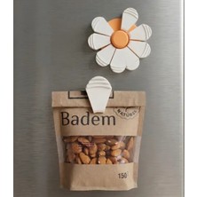 Magle Çiçek Buzdolabı Mıknatısı ve Paket Klipsi Seti - Mutfak Organizasyon Seti