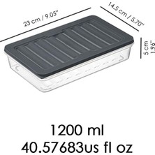 Mabeyn 4 Adet Buzdolabı Organizeri, Buzdolabı Için Çok Amaçlı Saklama Kabı, Fresh Box, Şeffaf ve Ayarlanabilir, Gıdaları Taze Tutma Özelliği, Mutfak Düzenleyici (1200 Ml)
