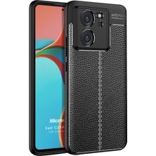 Mabeyn Mi 13T Kılıf Deri Dokulu Silikon Siyah [mi 13T ile Uyumlu Kılıf - Siyah]