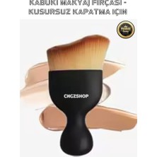 Mabeyn 3D Kabuki Fondöten Makyaj Kontur Yüz Allık Fırçası Kusursuz Kapatıcı Fırça