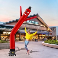 Mabeyn Lookourway Tüp Adam Şişirilebilir Hava Dansçı, Kırmızı, 10 Metre