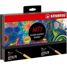 Mabeyn Arty Set - Point 88 & Pen 68 - Ince Keçe Uçlu Kalem ve Keçe Uçlu Boya Kalemi - 68'li Paket - Çeşitli Renkler