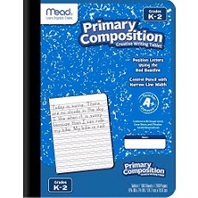 Mabeyn Birincil Kompozisyon Kitabı, Çizgili, K-2 Sınıfları, 100 Yaprak, 7-1/2 "x 9-3/4", 12'li Paket (610054-ECM)