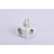 Mabeyn Plus Beyaz Üçlü Topraklı Priz Çarpma Karşıtı