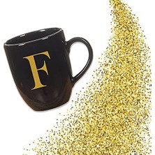 Mabeyn F Harfli Kahve Kupası, Siyah