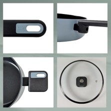 Mabeyn Kela Mira Seramik Tencere Seti, 5 Parça, Duman Mavisi, Indüksiyonlu Ocaklara Uygun, Kapaklı Tencereler