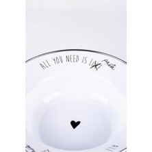 Mabeyn Motto Emaye Çukur Makarna ve Salata Tabağı 24CM