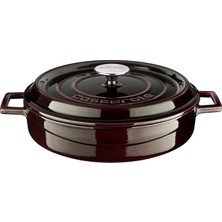 Mabeyn Lava Metal Premium Serisi - Döküm Çok Amaçlı Tencere, Yuvarlak, 28 Cm, Majolik Mor