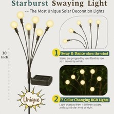 Mabeyn Solar Enerjili Gün Işığırenkli Işık Bahçe Işıklandırmak Için Lamba Dış Mekan Işık Uygun Güneş Enerjili Aydınlatma Piknik Kamp Tatil Için Bahçe,, Havuz Kenarı Aydınlatması SB-10TP