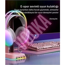 Mabeyn 7.1 A Rgb Profesyonel Gaming Mikrofonlu Gamer Oyuncu Kulaklığı USB Pc Ps Xbox Işıklı Rengarenk