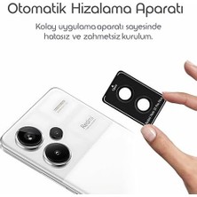 Mabeyn 13 Pro Plus Için Otomatik Hizalama Aparatlı Yedek Kamera Lens Koruyucu 9h Sertliğinde Görüntüyü Bozmayan Çizilme ve Düşmeye Karşı Koruyan Alüminyum Alaşım Çerçeve Lens Camı
