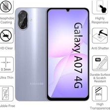 Mabeyn - Galaxy A07 ile Uyumlu Ekran Koruyucu Kırılmaz Cam 9h Temperli Ekran Camı Şeffaf Passifik