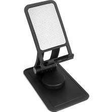 Mabeyn -MASAÜSTÜ-TABLET-CEP-TELEFONU-TUTUCU-STAND-360°-DÖNEN-TAŞINABILIR-KATLANABILIR-AYARLANABILIR-KAYMAZ-SIYAH-(S188)
