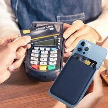 Mabeyn ile Uyumlu 17/16/15/14/13/12 Serisi Telefonlar Için Güçlü Manyetik Destekli Deri Kartlık – Ince Cüzdan Telefon Aksesuarı (Yeşil)