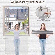 Mabeyn Kendinden Yapışkanlı Pencere Sinekliği, Sivrisinek ve Böceklere Karşı Pencere Filesi, Ayarlanabilir Pencere Ağları, Balkon ve Pencereler Için Dıy Çözüm, 80X100CM