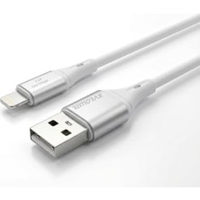 Mabeyn 2 Adet x 2 Metre USB A-Lightning Kablo Seti, Wahoo 3.1A Hızlı Şarj, Beyaz/gümüş Metal