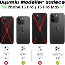 Mabeyn Iphone 15 Pro/iphone 15 Pro Max Ile Uyumlu Taşlı Metal Temperli Cam Lens Koruyucu, Midnight