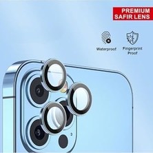 Mabeyn (6140) Baby Blue Uygulama Aparatlı Safir Kamera Lens Koruyucu 15 Plus ile Uyumlu