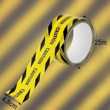 Mabeyn Uyarı Bandı, 4.8CMX25M Aşınmaya Dayanıklı Tehlike Şeridi, Sarı ve Siyah Bariyer Işaretleme Bandı, Yol Inşaatı, Uyarı ve Tehlikeli Madde Taşımacılığı Için Kullanılır