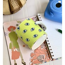 Mabeyn Giftmoda Sarı Nazar Göz Tasarımlı Kupa