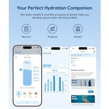 Mabeyn Boost Akıllı Su Şişesi, Su Içmeyi Hatırlatan, Çift Duvarlı Vakum Yalıtımlı Su Şişesi Paslanmaz Çelik, Geniş Ağızlı 32 Oz Sızdırmaz Kilitli Kapaklı Su Şişeleri, Su Izleyici, Pembe