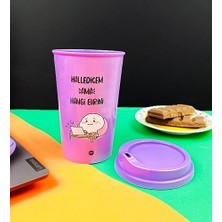 Mabeyn Giftmoda 2'li Halledicem Ama Hangi Birini Tasarımlı Plastik Kahve Bardağı