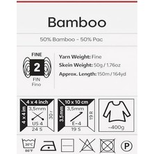 Mabeyn El Örgü Ipi Jeans Bamboo, 112, 10X50 gr