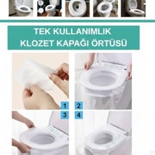 Mabeyn Tek Kullanımlık Klozet Kaplama Örtüsü – Hijyenik Taşınabilir Tuvalet Kapağı Koruyucu, Seyahat ve Kamusal Alanlar Için, Ince ve Dayanıklı – 50 Adet