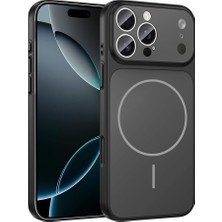Mabeyn 15 Pro ile Uyumlu Kılıf Şarj Özellikli Kamera Lensli 1.8mm Ince Sert Formen Kapak Siyah