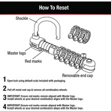 Mabeyn Asma Kilit, Kendi Word Şifreli Kilidinizi Ayarlayın, 2-1/2 Inç Geniş, Siyah, 1534DBLK