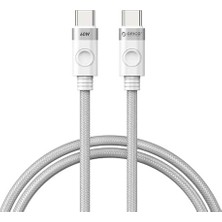Mabeyn 60W 3A Pd Type-C To Type-C Hızlı Şarj ve Data Kablosu Beyaz 1 Metre