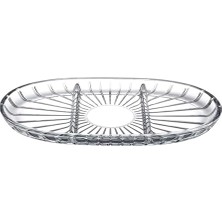 Mabeyn Paşabahçe Elegant Bölmeli Oval Tabak 163X278 mm 000-SEFFAF 1 Ofset Hediyelik Kutu 6 Paşabahce