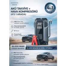Akü Takviye + Hava Kompresörü (4’ü 1 Arada)