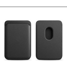 Mabeyn ile Uyumlu Magsafe Özellikli Deri Cüzdan (Siyah)