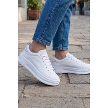 In Step Mcqueen Unısex Beyaz Günlük Spor Ayakkabı - Yüksek Tabanlı Comfort Sneaker