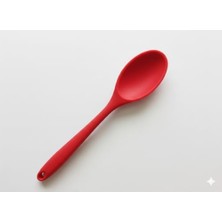 Mabeyn Silikon Mama Kaşığı – Isıya Dayanıklı, Çizmez, Askılı Tek Parça Tasarım Adet ve Renk Seçenekli (1, Kırmızı)
