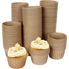 Mabeyn Orret Home Muffin Cupcake Kek Kalıbı Kapsülü – Kraft Renk, 20 Adet Tek Kullanımlık Brownie, Muffin, Cupcake Pişirme Kağıdı ve Kek Kapsülü