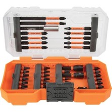 Mabeyn 33801 Darbeli Sürücü Ucu Seti, Proflex, S2 Çelik Phillips, Oluklu, Kare, Torx Uçları, Kılıflı, Modbox Uyumlu, 40 Parça