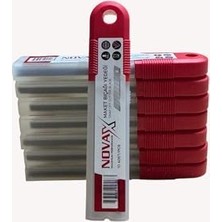 Mabeyn Bıçağı Yedeği, 18MM Genişlik, 0.5mm Kalınlık, Karbon Çelik, 10 Adet, 3 Bileme Açılı