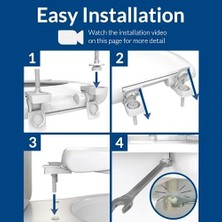 Mabeyn 133SLOW 000 Heykel Sepet Dokuma Klozet Kapağı Yavaşlayacak ve Asla Gevşemez, Uzatılmış, Dayanıklı Ahşap, Beyaz